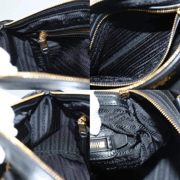 PRADA Hand Bag Nylon 2way Black Gold 1BB797 Auth am8598 - Picture 14 of 15